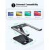 Zewwen Laptop Stand for Desk, Ergonomic Adjustable Foldable Computer Stand with Heat-Vent, 10Lbs Heavy Duty Aluminium Alloy Laptop Riser Compatible with MacBook Air, Pro, Dell XPS, Samsung, 10”-16"