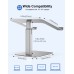 Zewwen Laptop Stand for Desk, 8 Adjustable Height Aluminum Computer Stand, Ergonomic Laptop Riser Holder Sit to Stand Compatible with MacBook, Air, Pro and More 10"-16" Notebooks