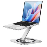 Zewwen Laptop Stand for Desk, Ergonomic Adjustable Foldable Computer Stand with Heat-Vent, Aluminium Alloy Laptop Riser Compatible with MacBook Air, Pro, Dell XPS, Samsung, 10”-16"