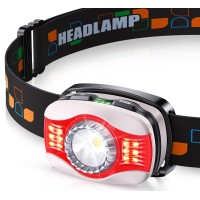 Zewwen Headlamp Rechargeable, High Lumen Ultra Bright LED Headlights, 45° Adjustable Head Lamp with White Red Light, Lightweight IPX4 Waterproof Headlight Flashlight for Camping Running Hiking Fishing