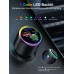 Zewwen FM Transmitter for Car Bluetooth 5.3, Type-C PD 30W & QC3.0 18W USB Car Charger, Cigarette Lighter Bluetooth Car Adapter Wireless Radio, Hands-Free Call, Hi-Fi MP3 Player, 7 Colors LED Backlit