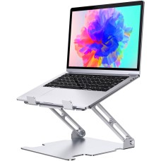 Zewwen Adjustable Laptop Stand, Ergonomic Laptop Riser Holder for Desk, Aluminum Sturdy Dual Rotation Axis Foldable Computer Stand, Compatible with MacBook Pro All Notebooks 10-16"