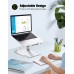 Zewwen Adjustable Laptop Stand, Ergonomic Laptop Riser Holder for Desk, Aluminum Sturdy Dual Rotation Axis Foldable Computer Stand, Compatible with MacBook Pro All Notebooks 10-16"