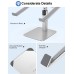 Zewwen Laptop Stand for Desk, 8 Adjustable Height Aluminum Computer Stand, Ergonomic Laptop Riser Holder Sit to Stand Compatible with MacBook, Air, Pro and More 10"-16" Notebooks